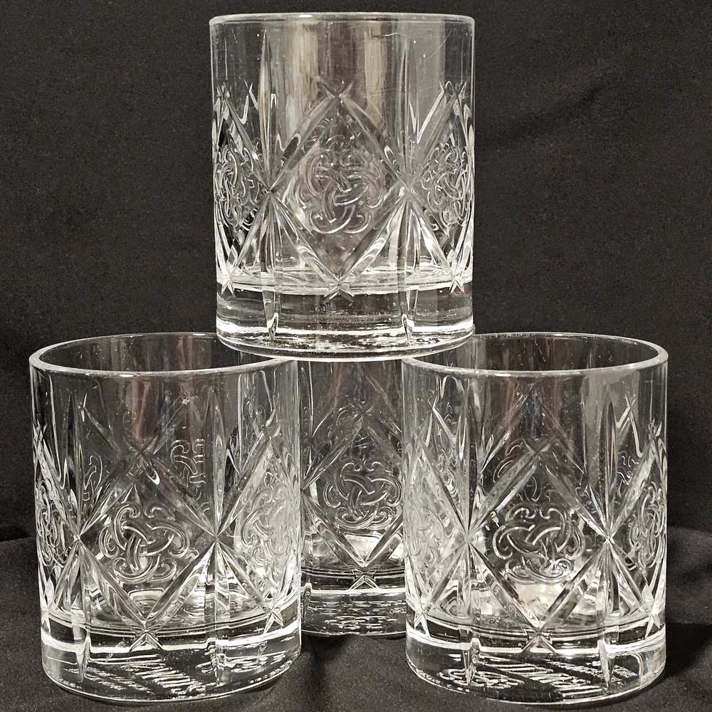 Dewar's True Scotch Whiskey Celtic Truth Knot Old Fashioned Glasses - Set Of 4